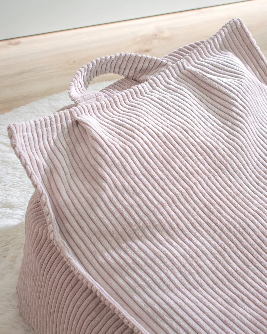 Puff grande infantil rosa 2