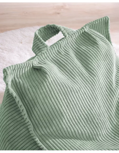 Puff grande infantil verde | assento decorativo