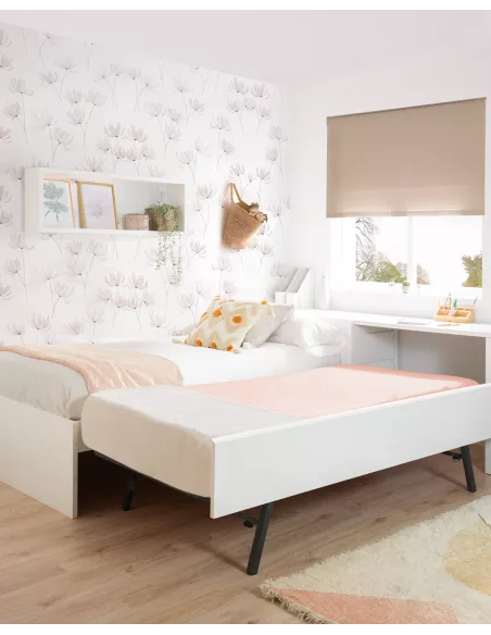 Cama dupla juvenil branca - Baixa