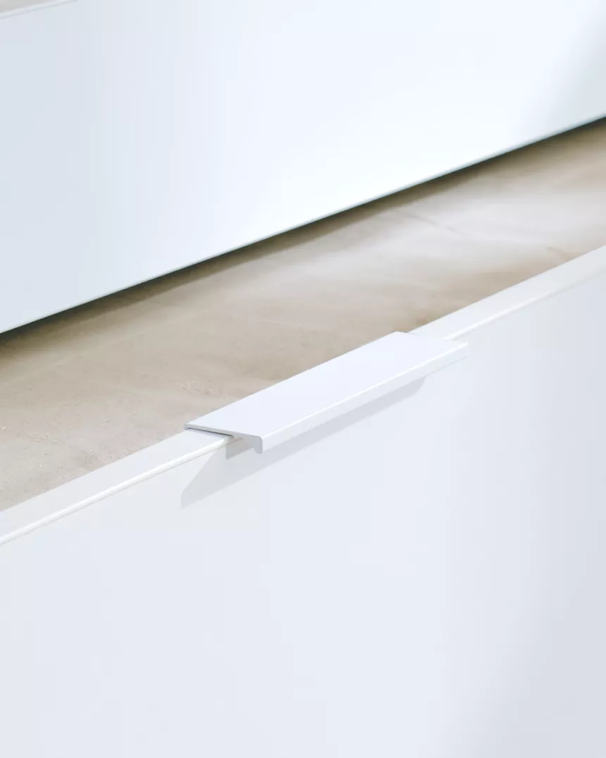 Cama de casal laminada branca 90 x 190