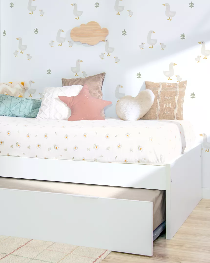 Cama dupla laminada branca - Baixa 2