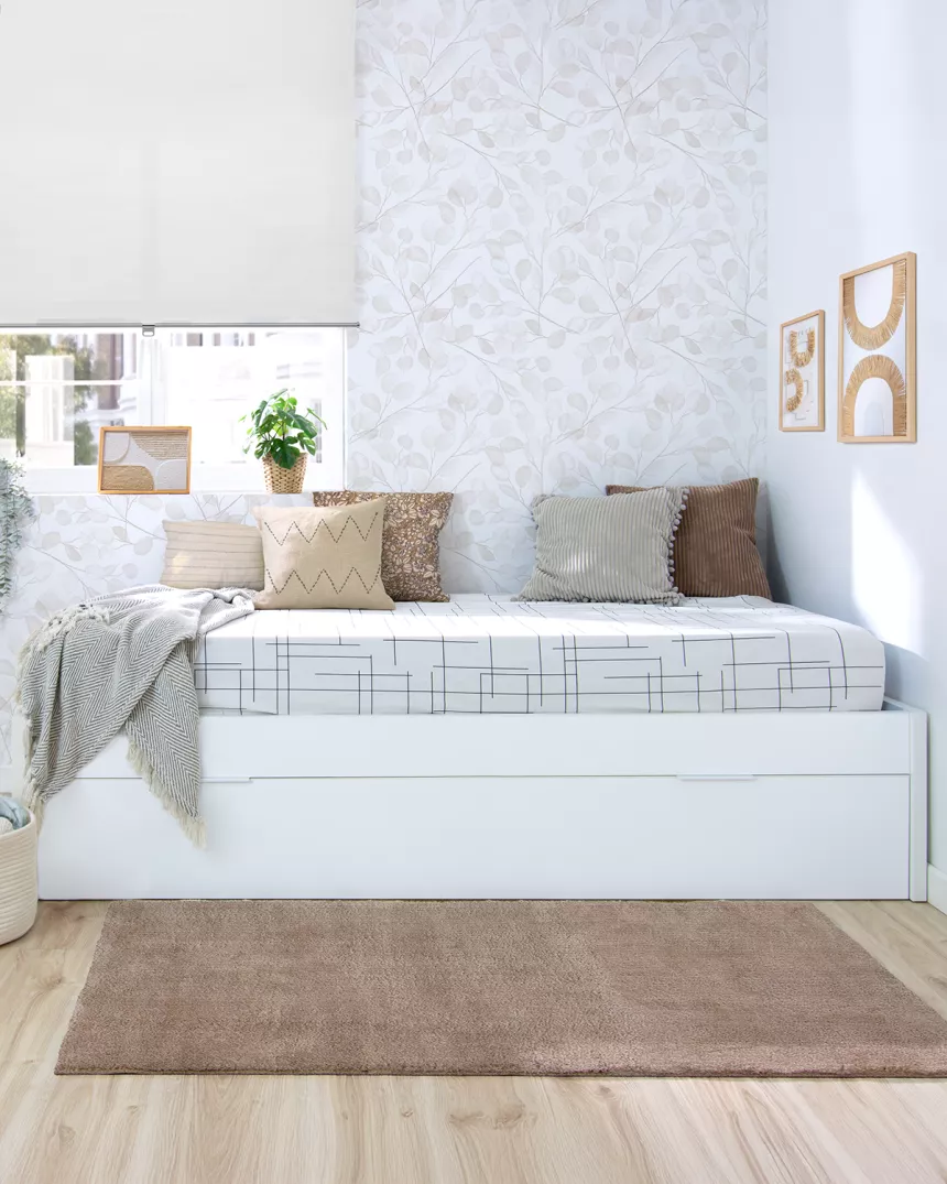 Cama dupla laminada branca - Baixa