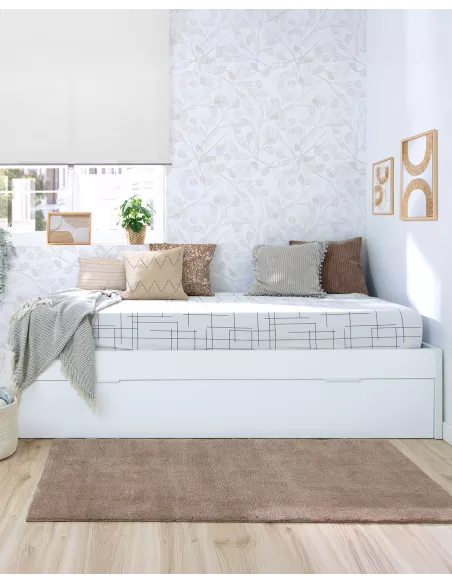 Cama dupla laminada branca - Baixa