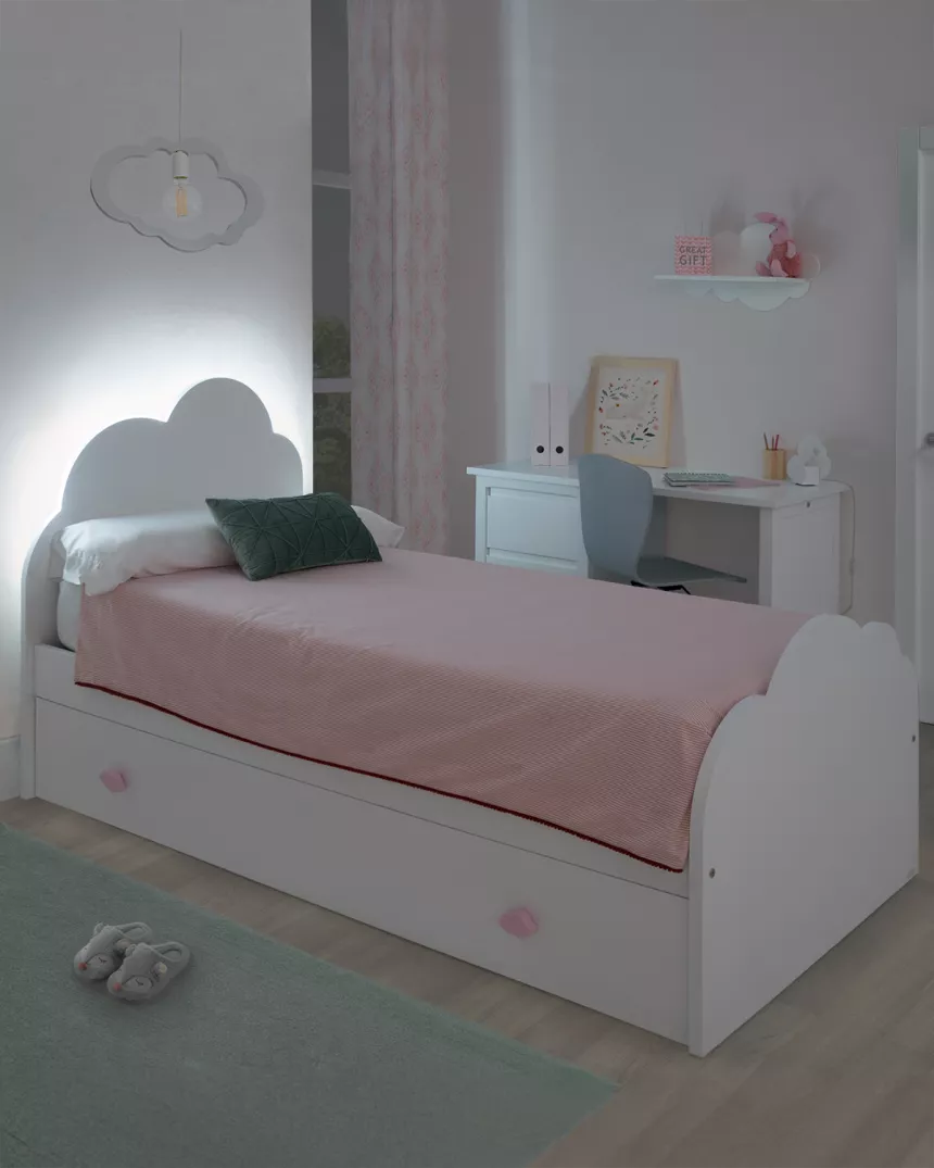 Cama dupla com cabeceira luminosa -Entrega gratuita