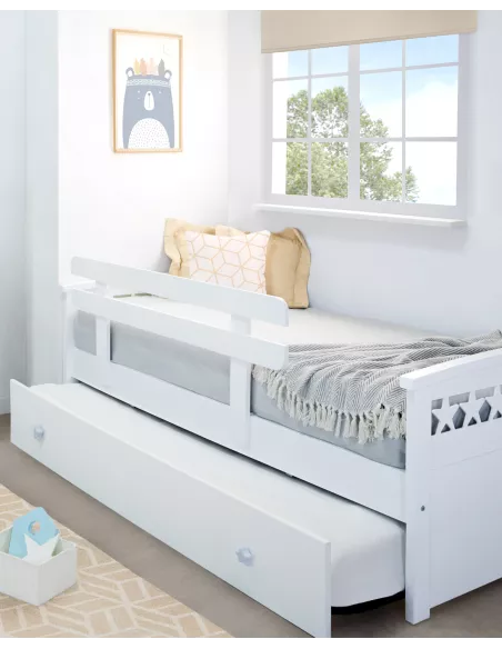 Cama infantil dupla de solteiro Estrelas - Entrega gratuita