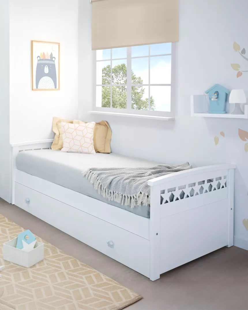 Cama infantil dupla de solteiro Estrelas - Entrega gratuita