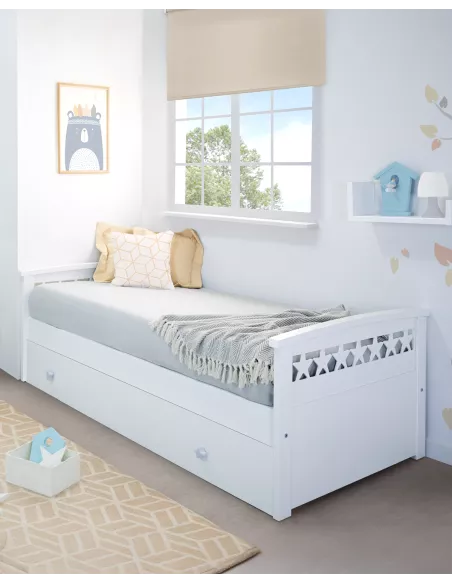 Cama infantil dupla de solteiro Estrelas - Entrega gratuita