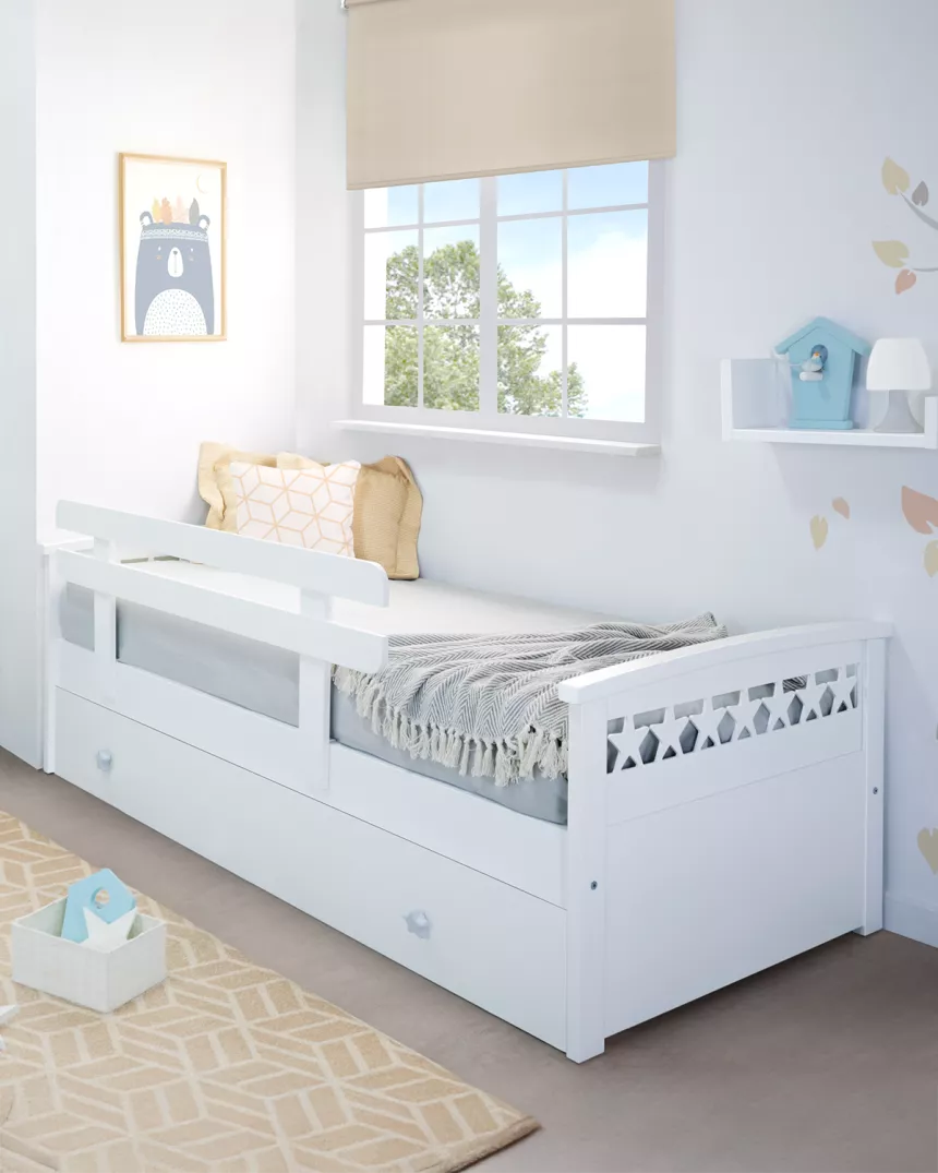 Cama infantil dupla de solteiro Estrelas - Entrega gratuita