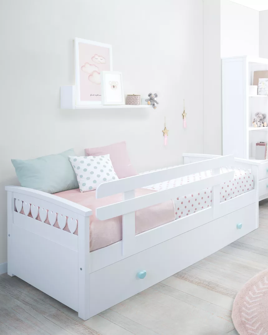 Cama infantil dupla Corações - Entrega gratuita