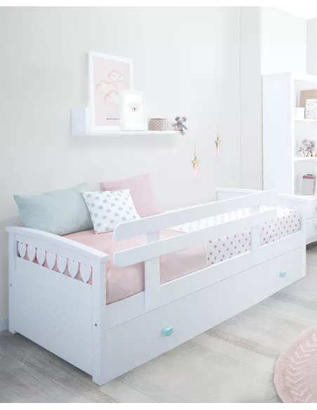 Cama infantil dupla Corações - Entrega gratuita