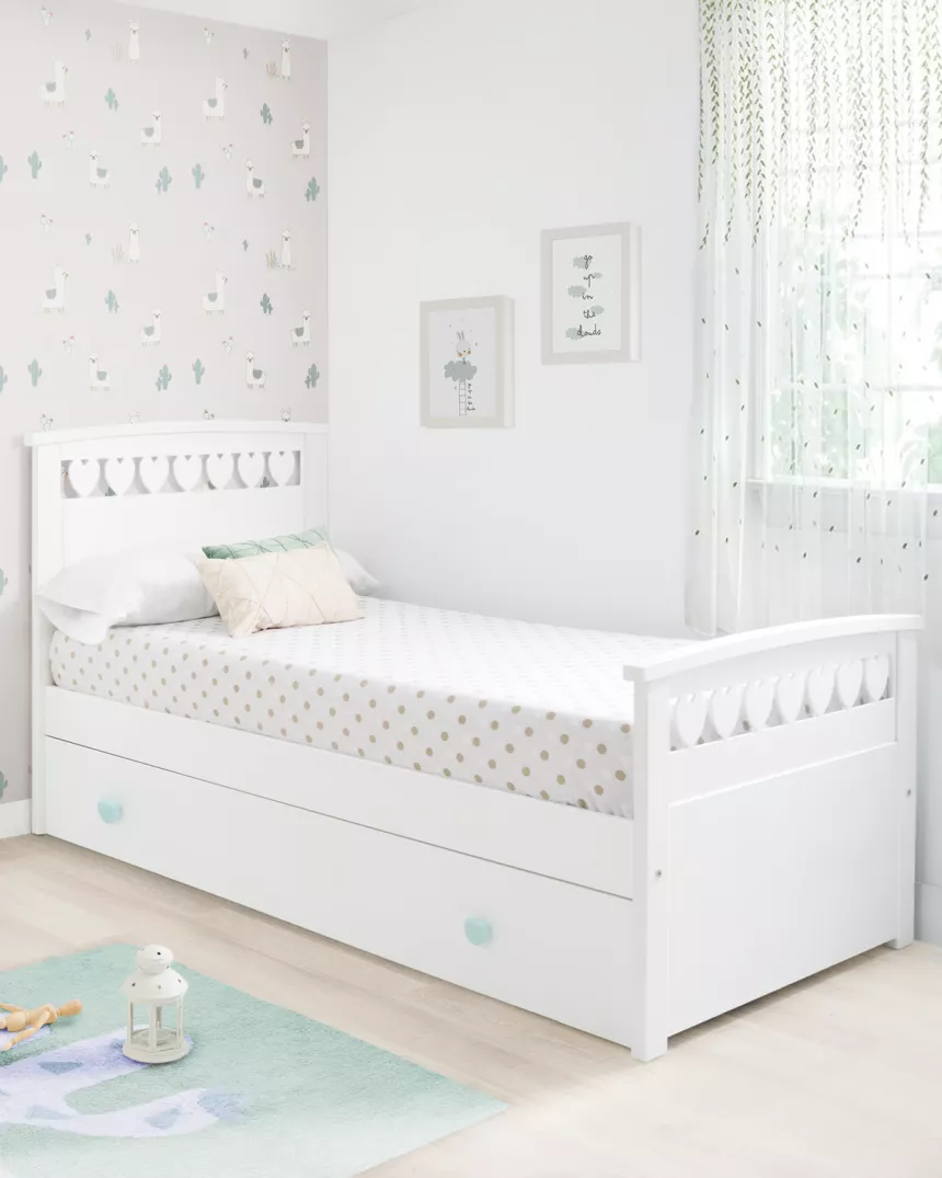 Cama dupla infantil Corações - Entrega gratuita