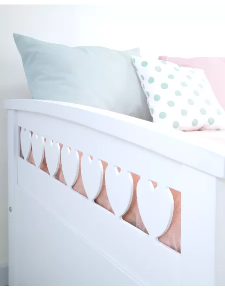 Cama dupla infantil Corações - Entrega gratuita