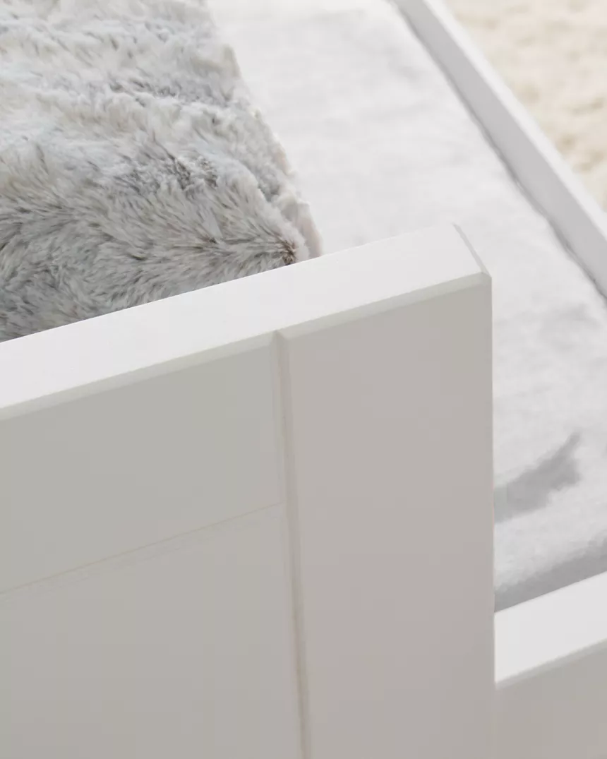Cama Compacta Lineal Lacado Branco com Gavetas - ENVIO RÁPIDO INCLUÍDO