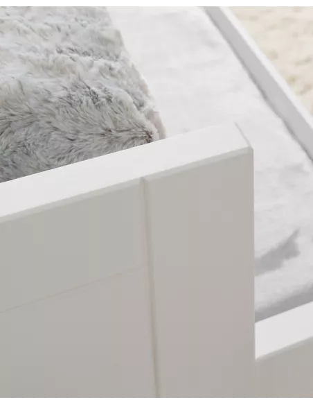Cama Compacta Lineal Lacado Branco com Gavetas - ENVIO RÁPIDO INCLUÍDO