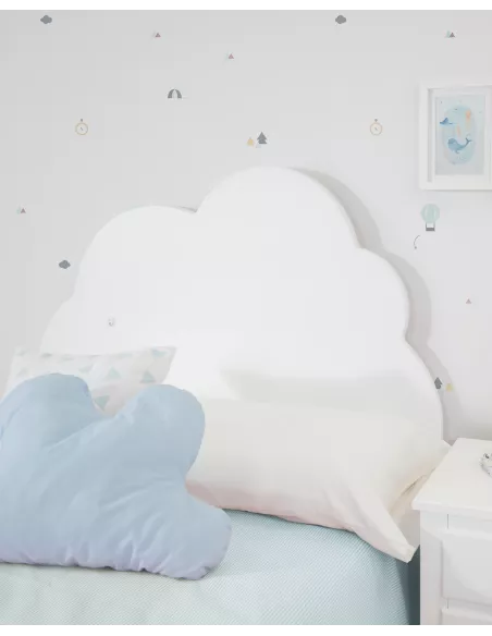 Cabeceira infantil nuvem com luz