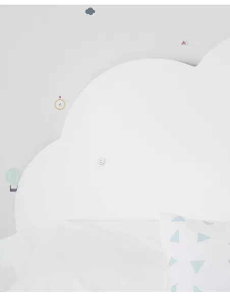 Cabeceira infantil nuvem com luz