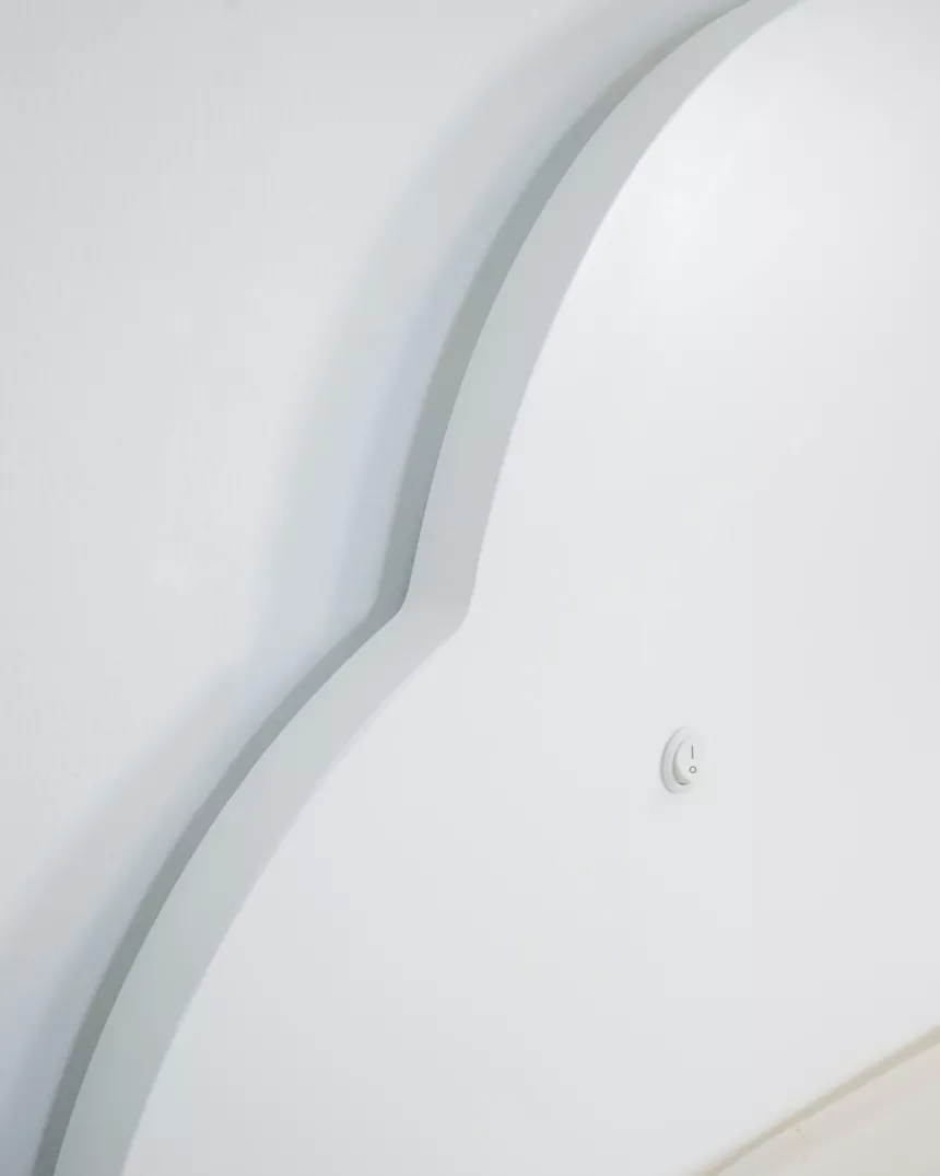 Cabeceira infantil nuvem com luz