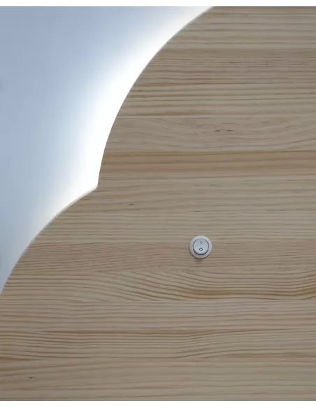 Cabeceira Nuvem em Madeira Natural