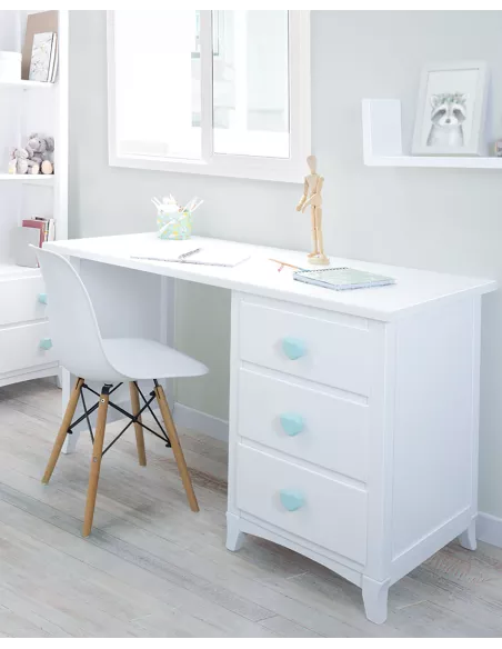 secretária infantil com gaveteiro