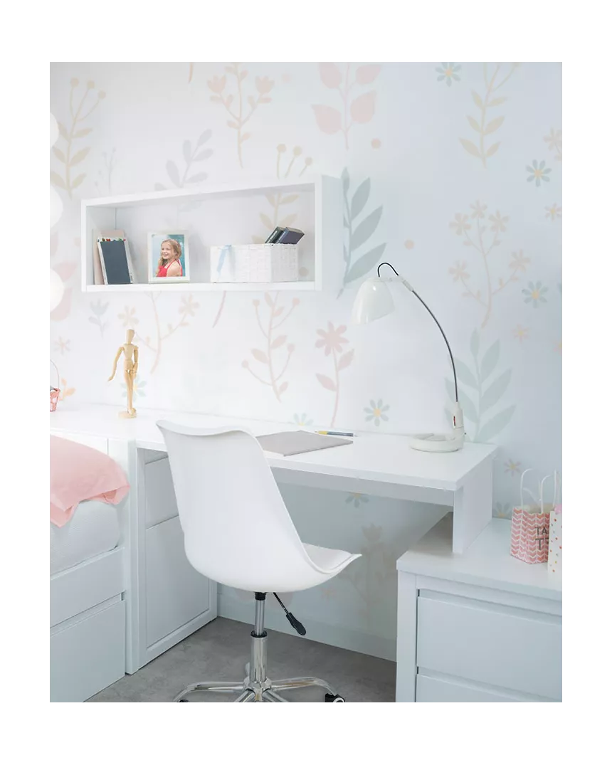 secretária juvenil com gaveteiro e mesinha lineal