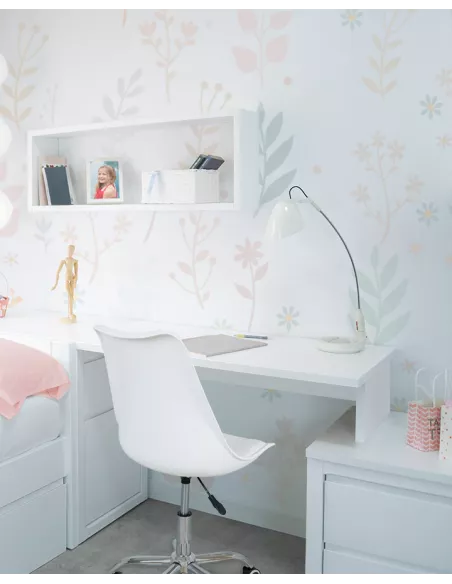 secretária juvenil com gaveteiro e mesinha lineal