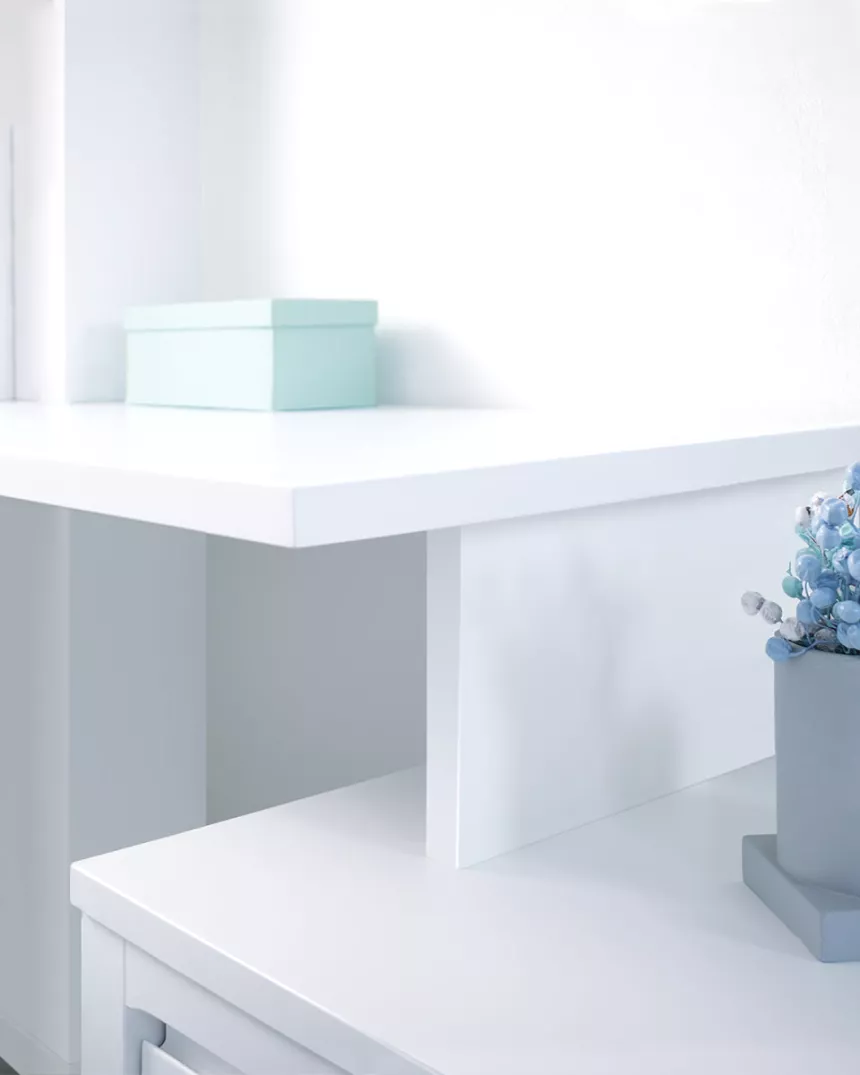 secretária juvenil com gaveteiro e mesinha lineal