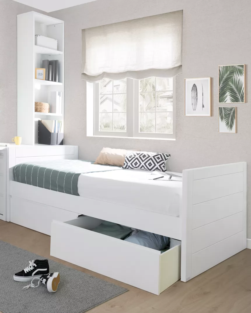 Cama Lineal com gavetas - Entrega gratuita