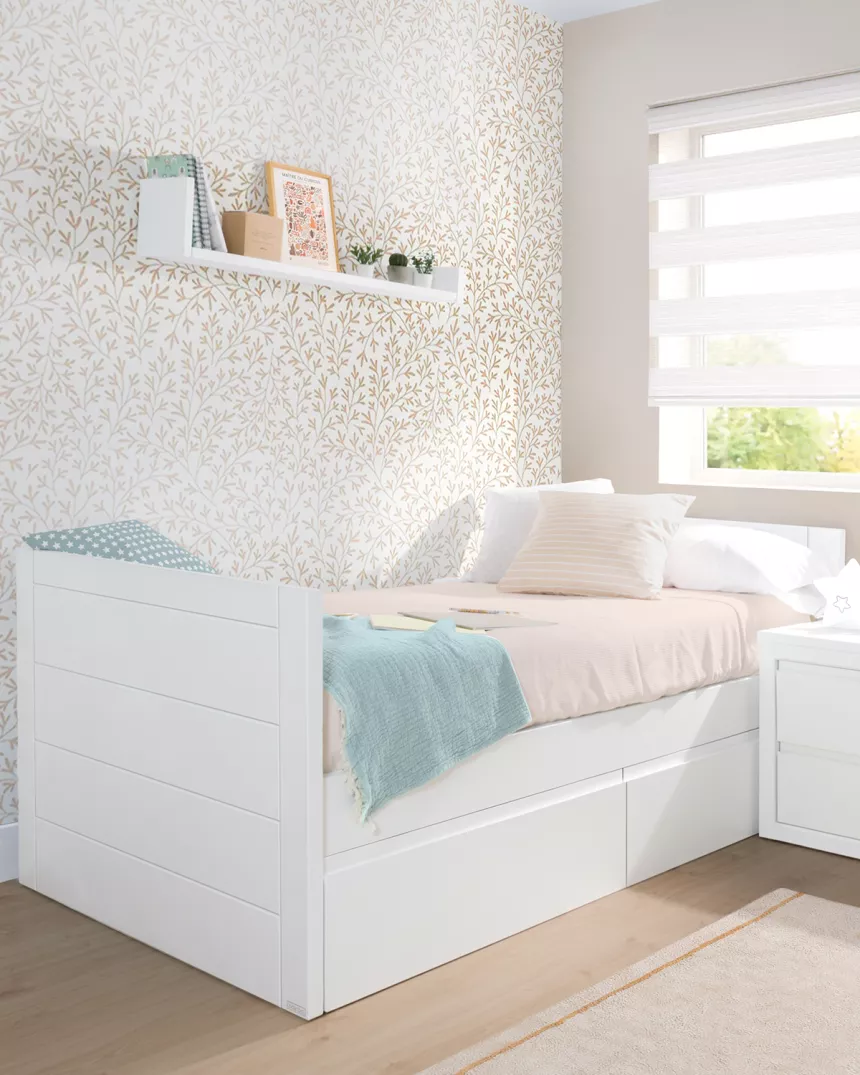 Cama Lineal com gavetas - Entrega gratuita