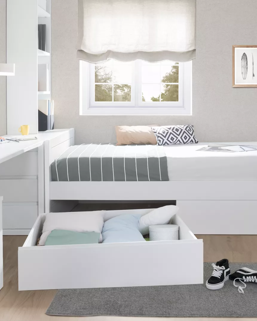 Cama Lineal com gavetas - Entrega gratuita