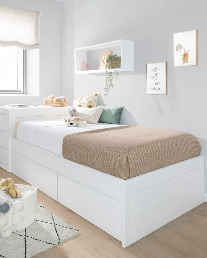Cama Lineal com gavetas - baixa