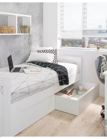 Cama juvenil com 2 gavetas Cruz
