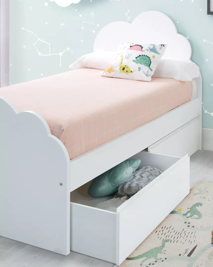 Cama para crianças Nuvem com gavetas - Entrega gratuita