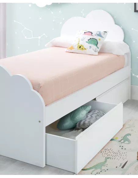 Cama para crianças Nuvem com gavetas - Entrega gratuita