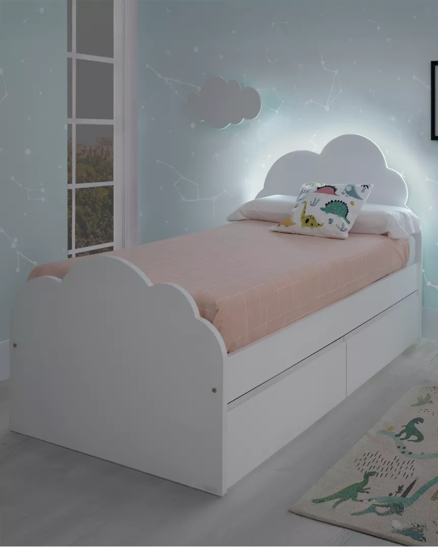Cama para crianças Nuvem com gavetas - Entrega gratuita