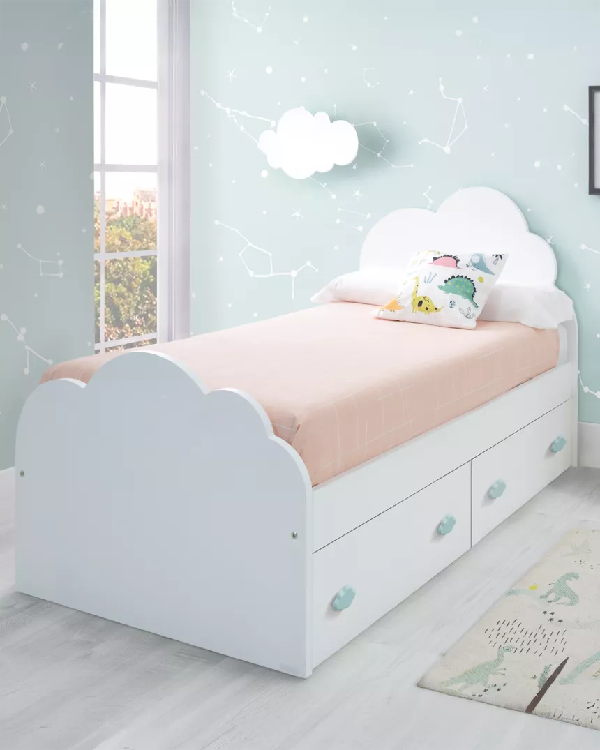 Cama para crianças Nuvem com gavetas - Entrega gratuita