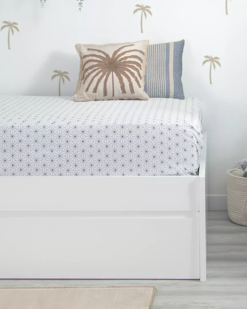 Cama com gavetas branca - Baixa