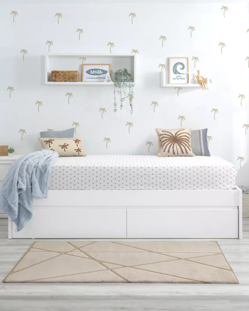 Cama com gavetas branca - Baixa