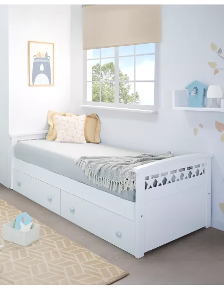 Cama com gavetas Estrelas