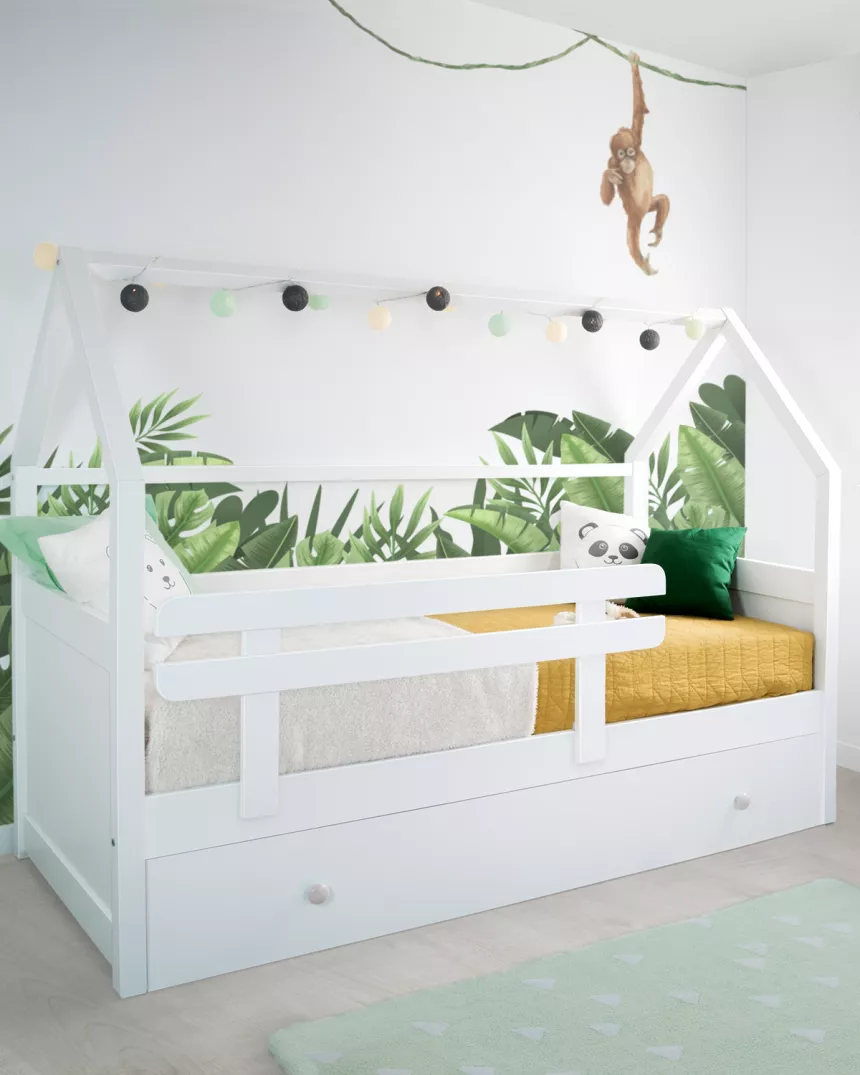 Cama casinha branca de madeira cama dupla - Entrega gratuita