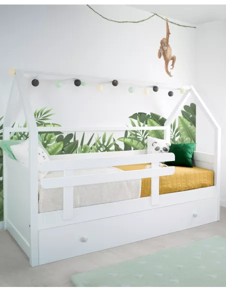 Cama casinha branca de madeira cama dupla - Entrega gratuita