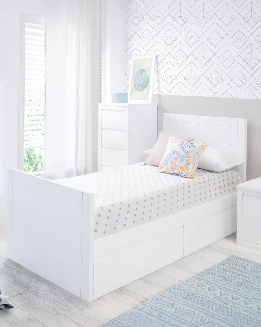 Cama juvenil com gavetas Lineal - Entrega gratuita