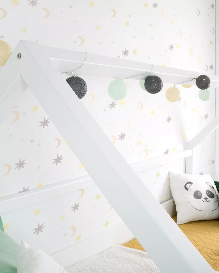 cama casinha branca com gavetas