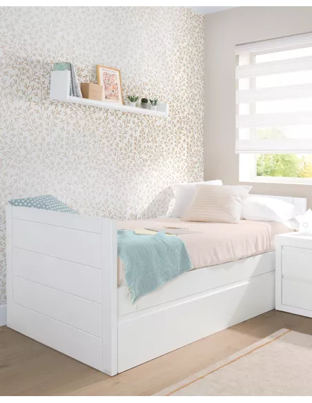 Cama linear com 1 gaveta