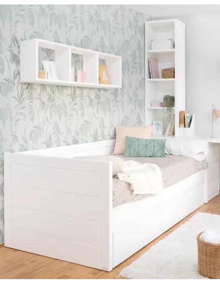 Cama linear com 1 gaveta