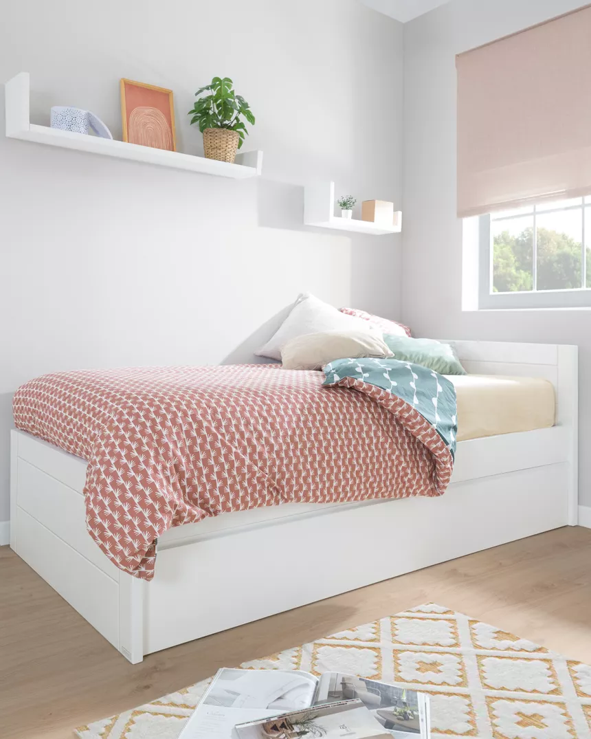 Cama juvenil com 1 gaveta linear baixa