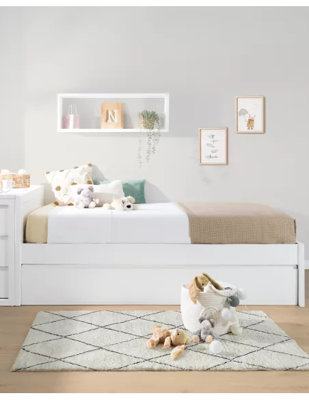 Cama juvenil com 1 gaveta linear baixa