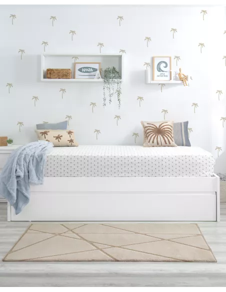 Cama Jovem Branco Baixo com 1 Gaveta