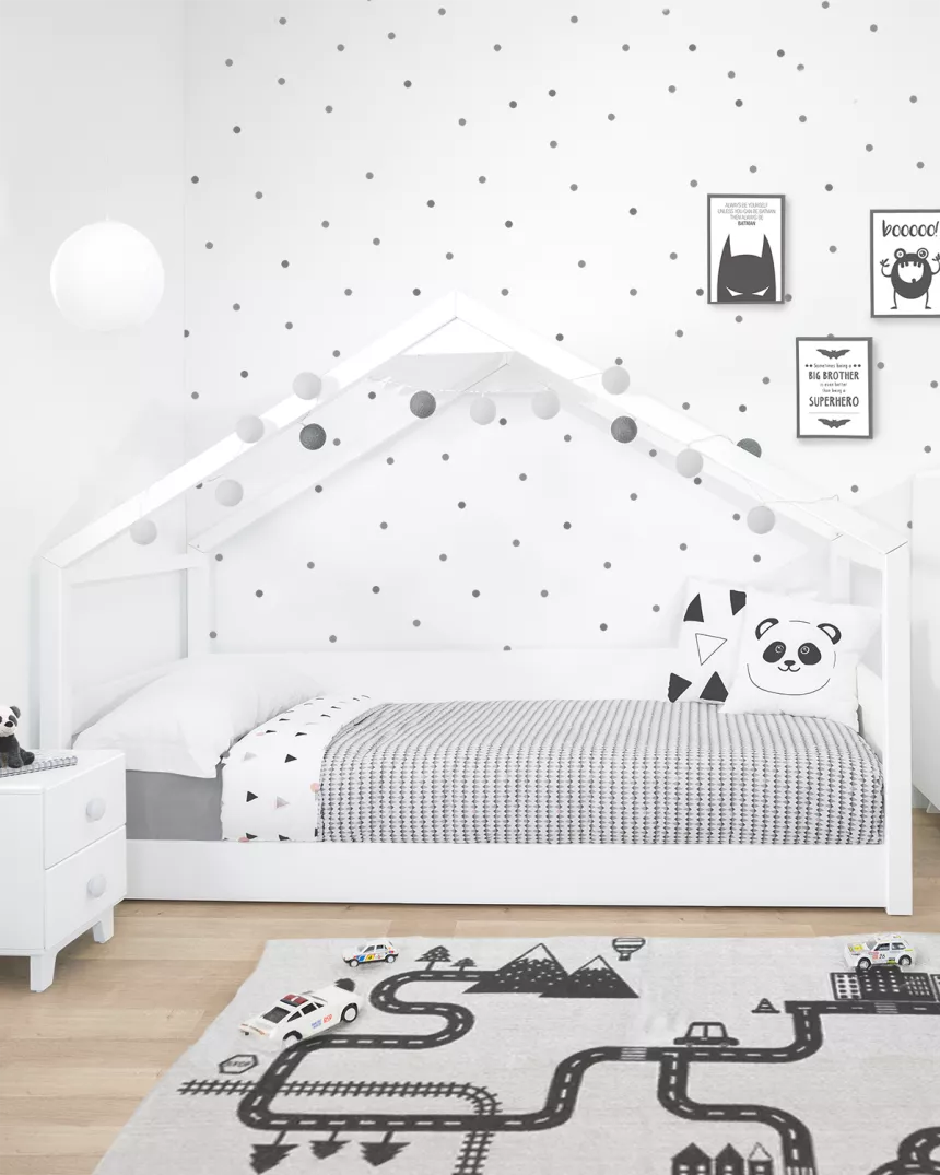 Cama casinha com telhado montessori -Entrega gratuita e compra segura