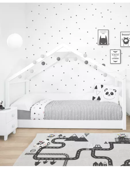 Cama casinha com telhado montessori -Entrega gratuita e compra segura