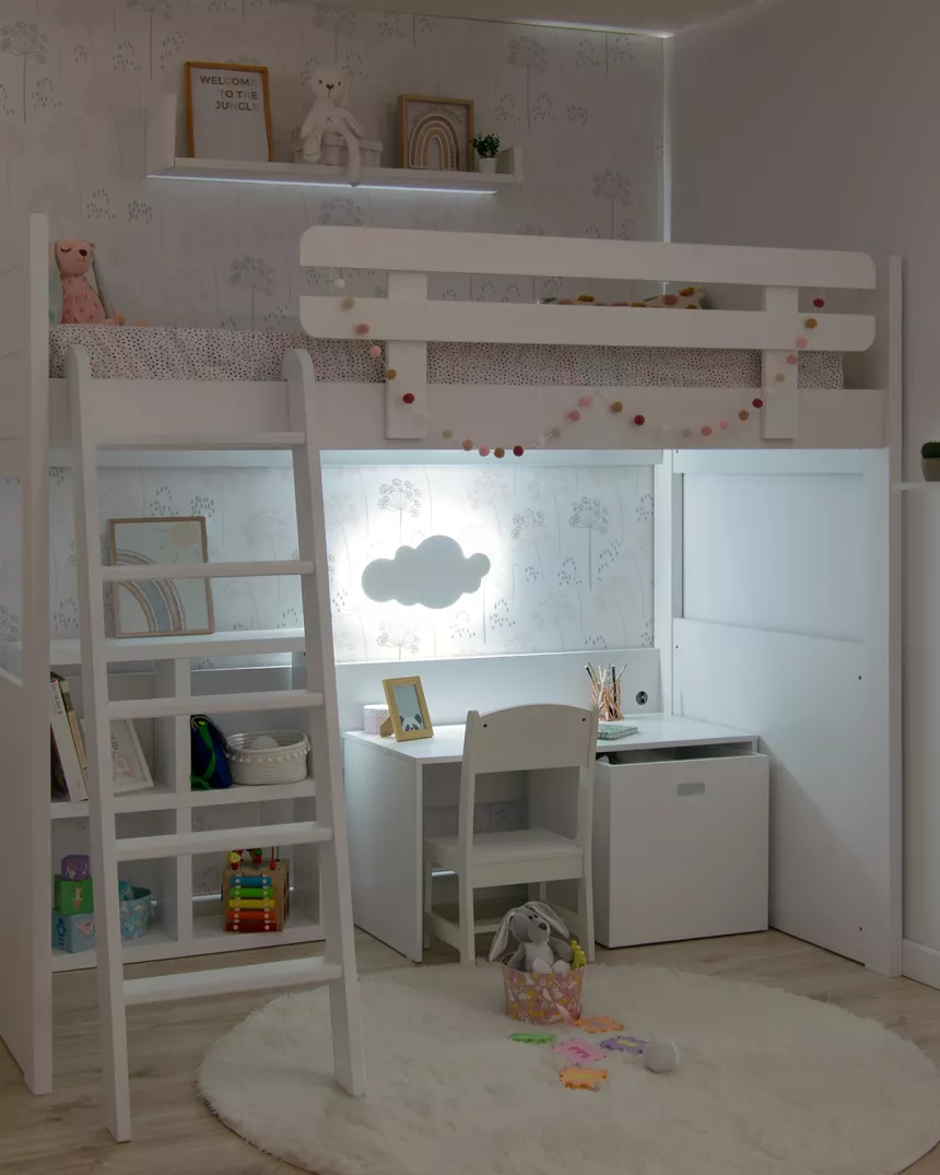 Beliche linear para camas em L - BASE